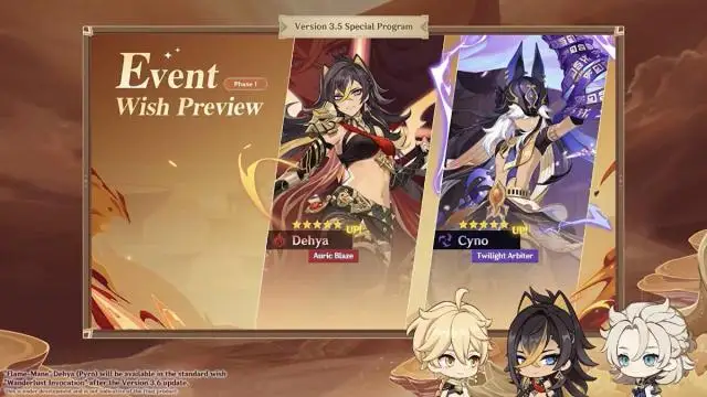 Genshin Impact 3.5 : Date de sortie, bannières et détails de l'événement