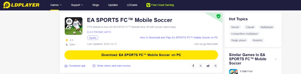 How to Download and Play EA SPORTS FC™ Mobile Soccer on PC in 2 Steps