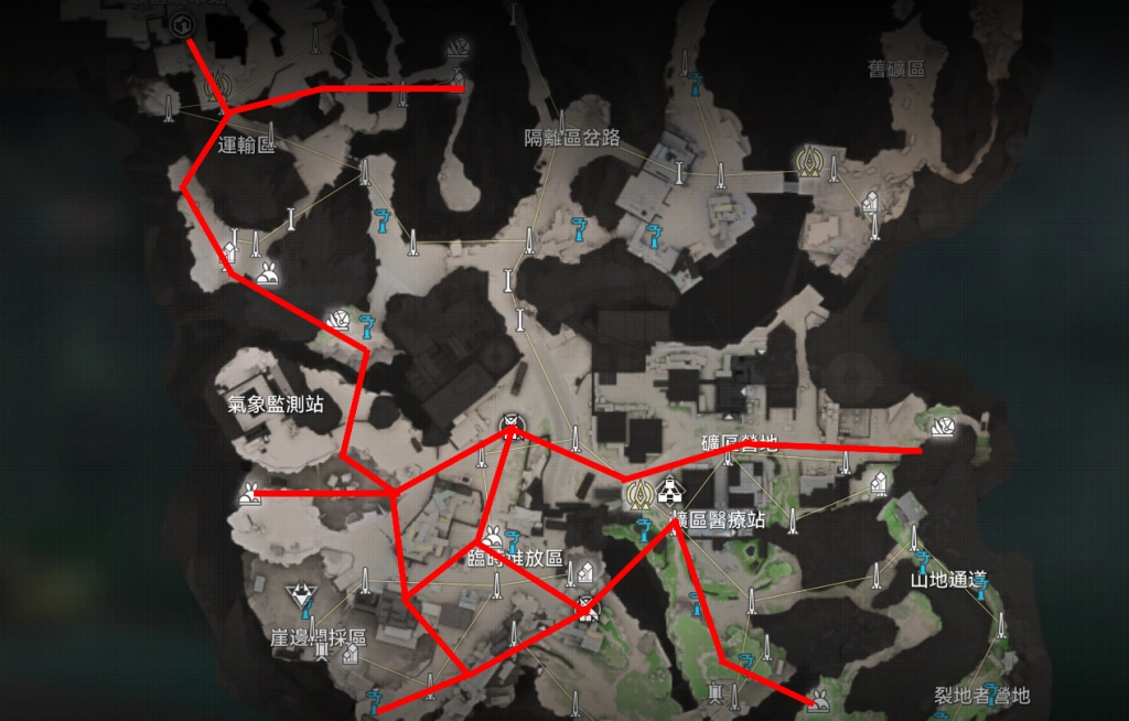 明日方舟終末地礦脈源區滑索參考