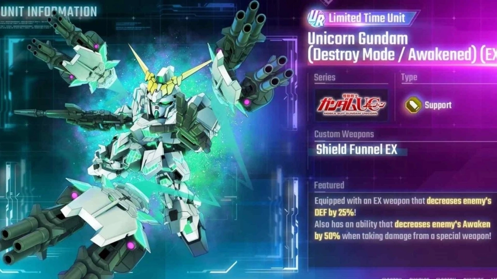 Unicorn Gundam (Destroy Mode) (EX)