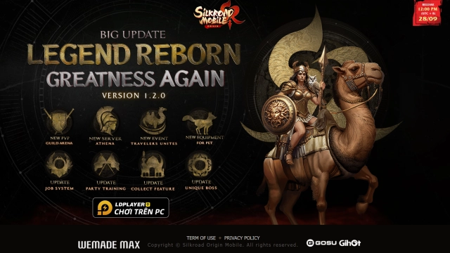 Silkroad Origin Mobile: Thông tin bản cập nhật siêu lớn 1.20 - LEGEND REBORN - GREATNESS AGAIN