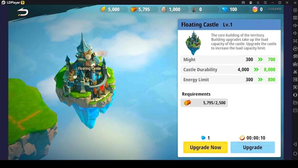 Upgrade the Floating Castle