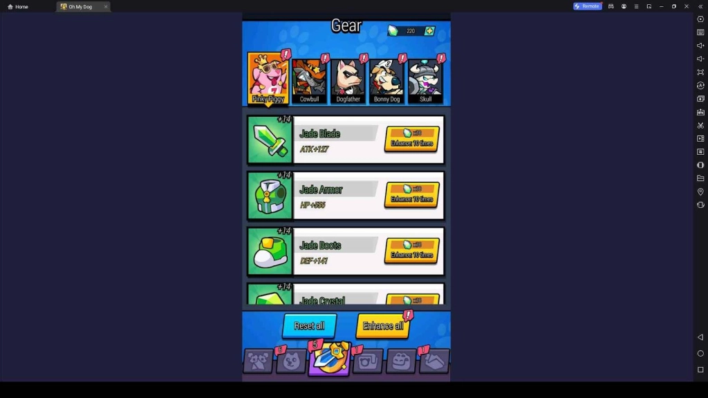 Equipment Upgrades