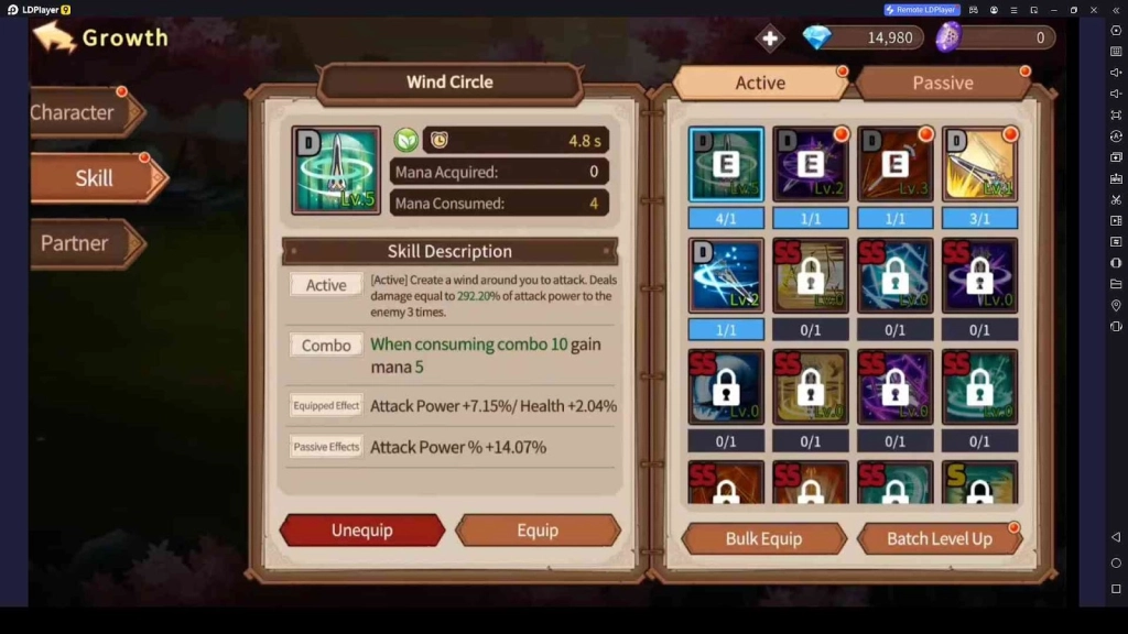 Equip and Upgrade the Best Skills Equip and Upgrade the Best Skills