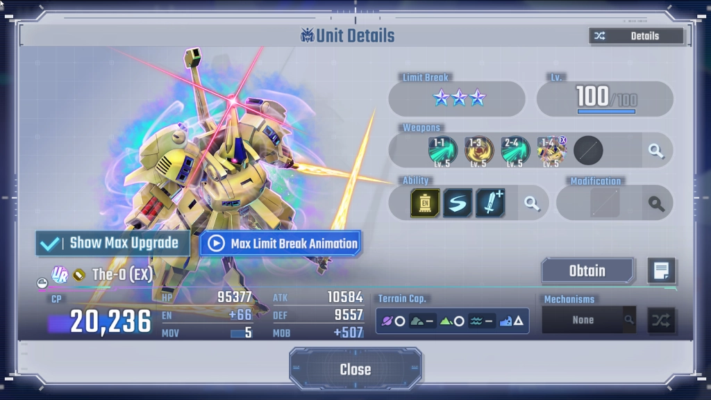SD Gundam G Generation ETERNAL The-O (EX)