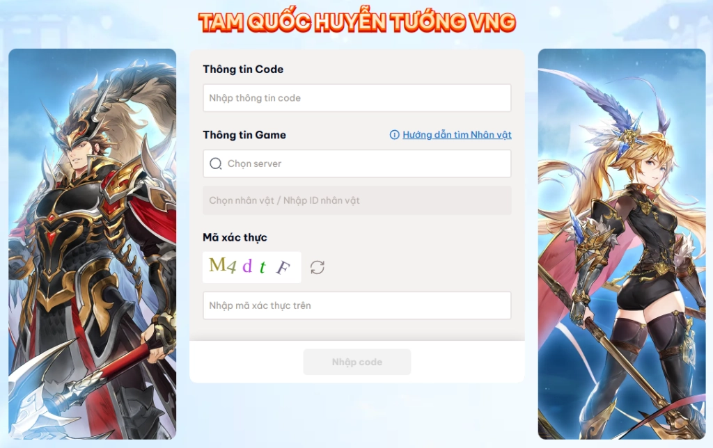 Full bộ code Tam Quốc Huyễn Tướng VNG - Hướng dẫn cách nhập chi tiết