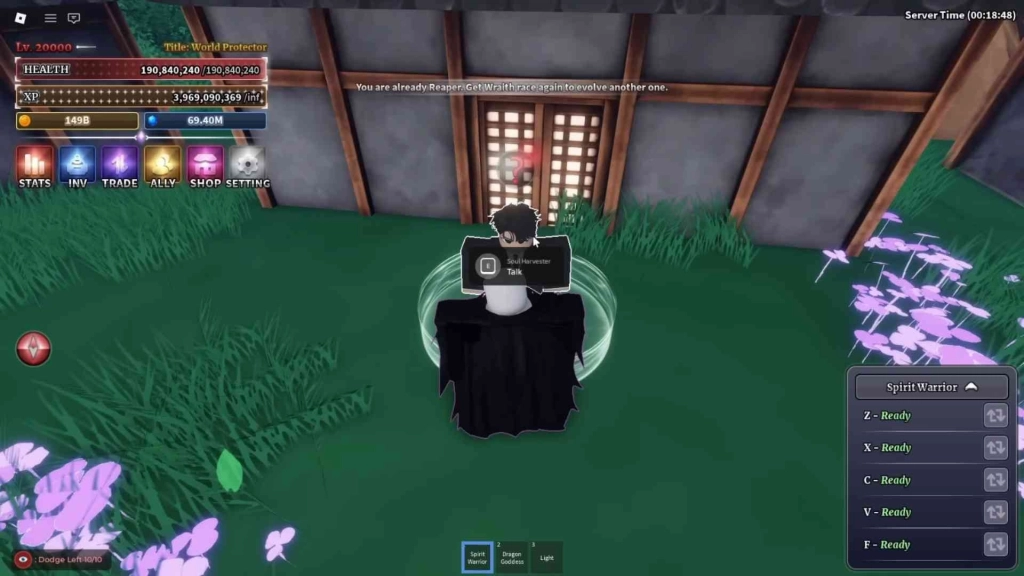 Talk to the Soul Harvester NPC