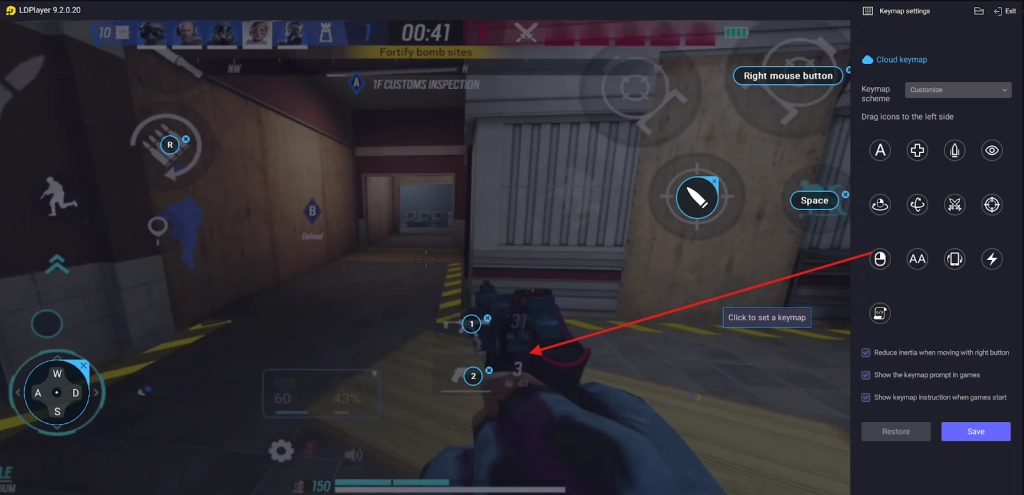 Key Mapping Setup for Rainbow Six Mobile