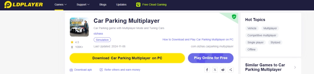 How to Download and Play Car Parking Multiplayer on PC -Beginners Guide