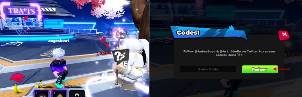 Roblox Anime Saga Codes กรกฎาคม 2025 อัปเดตเรื่อยๆ