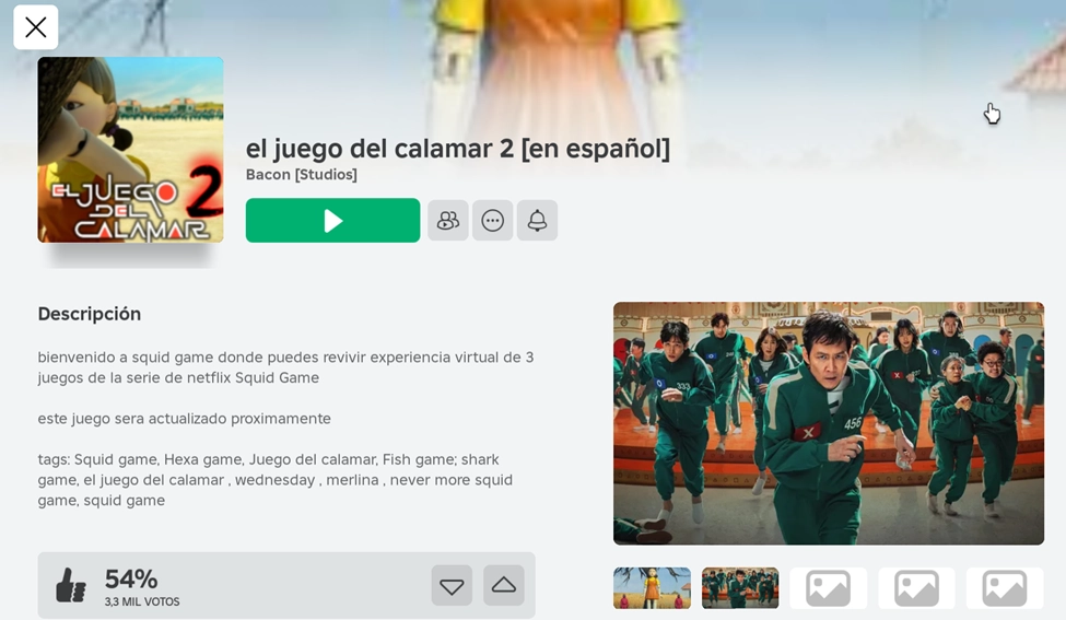 El Juego del Calamar 2 en Roblox