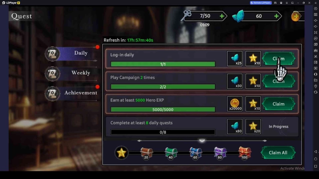 Completing All Types of Quests is a Must