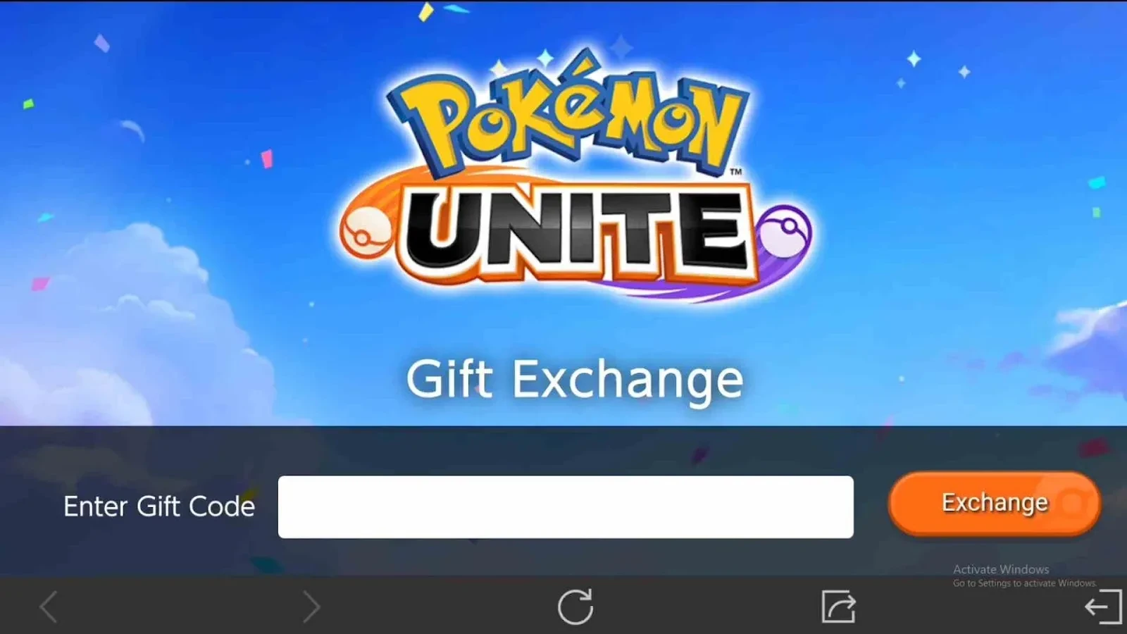 Redeeming Process for the Codes in Pokémon UNITE