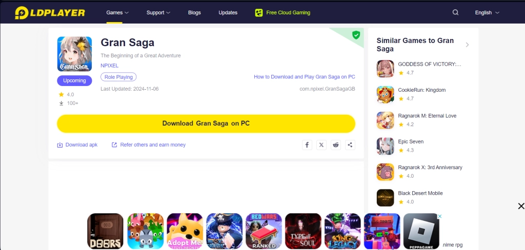How to Download and Play Gran Saga on PC - Beginners Guide
