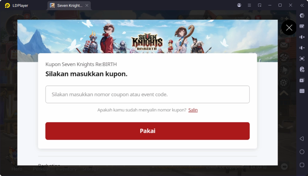 Masukkan Kode Redeem Punya Anda