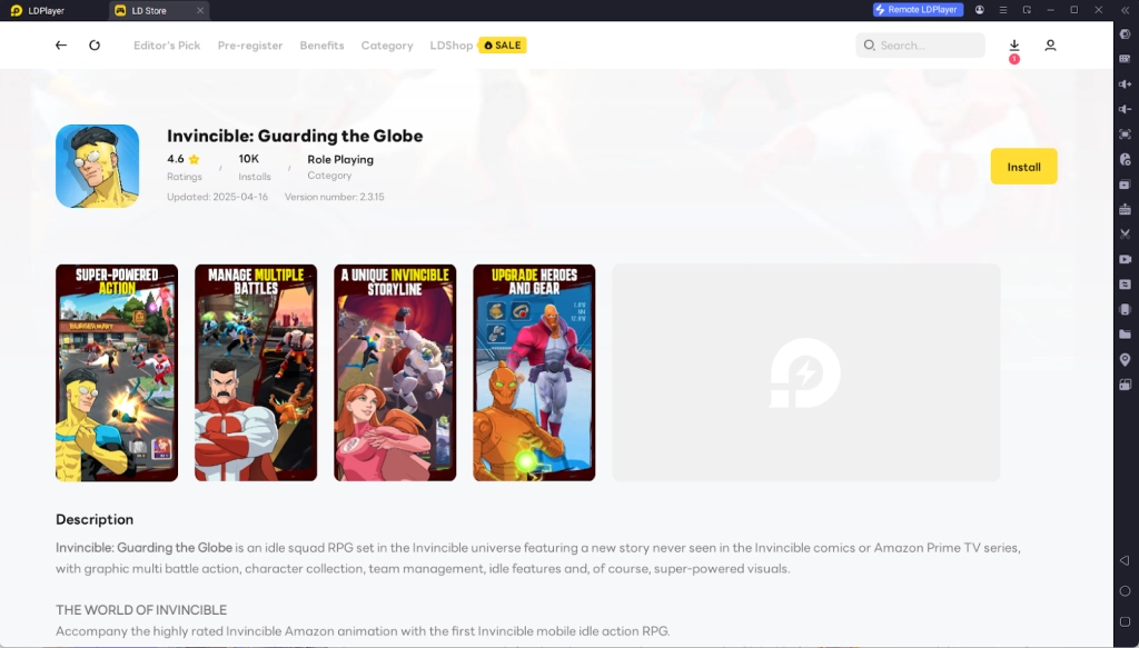 Play Invincible: Guarding the Globe on PC 3