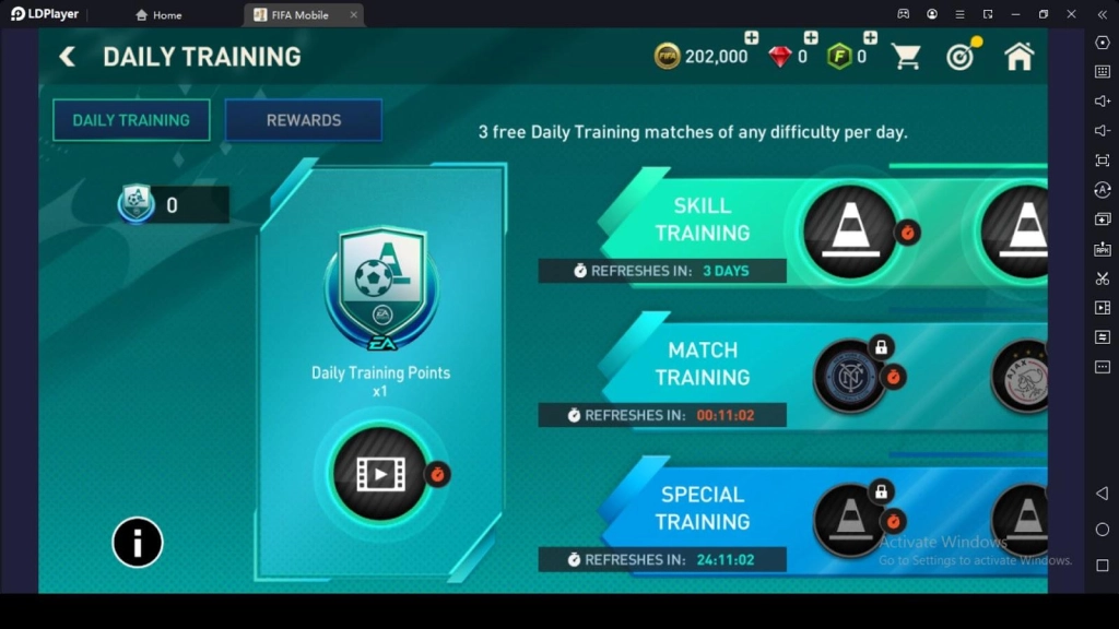 Daily Training in EA SPORTS FIFA World Cup 2022™ Daily Training in EA SPORTS FIFA World Cup 2022™