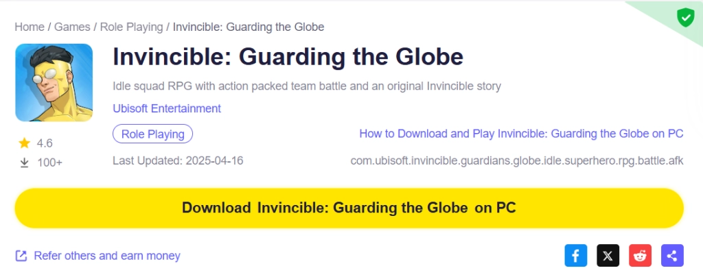 Play Invincible: Guarding the Globe on PC 1