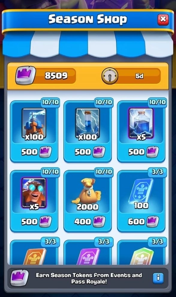 Use the Season Shop