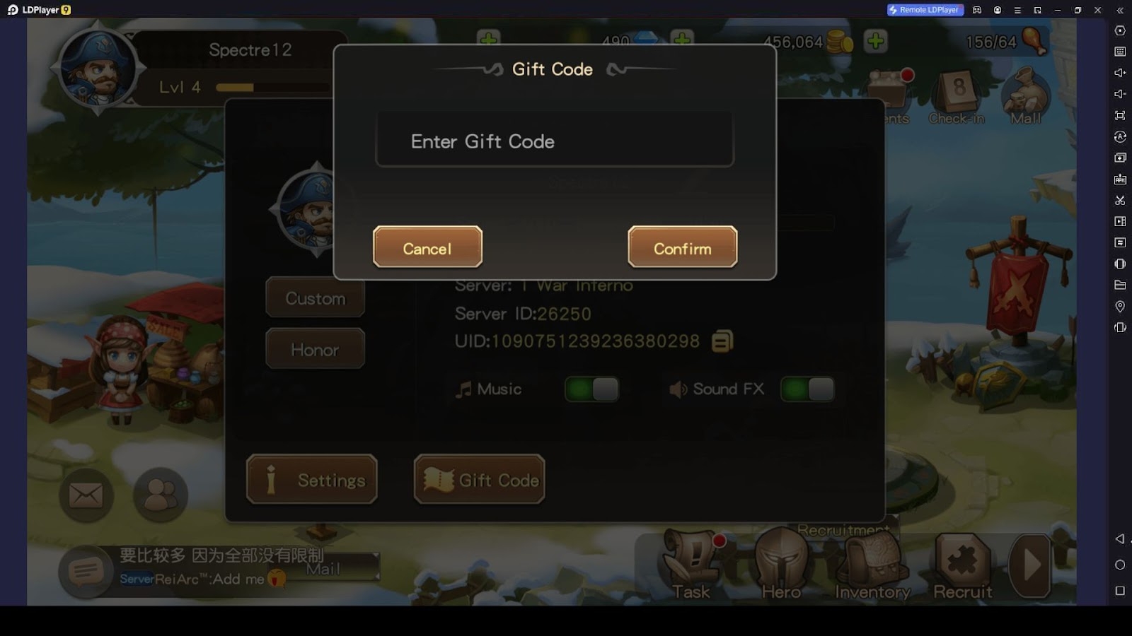 Redeeming Process for the Codes in Crystal Legends