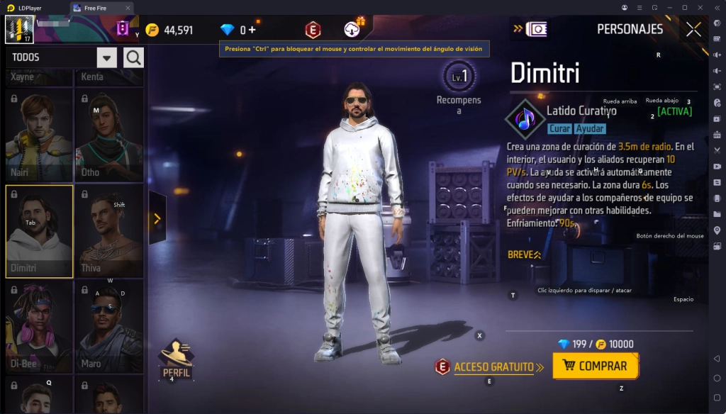 Lista de Niveles de los Mejores Personajes de Free Fire 2025