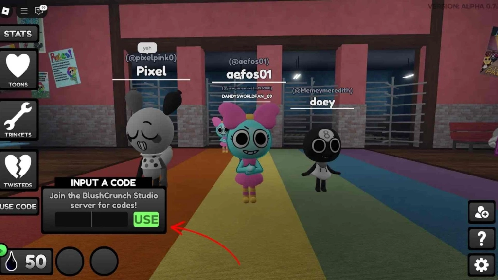 Redeeming Process for the Codes in Dandy's World
