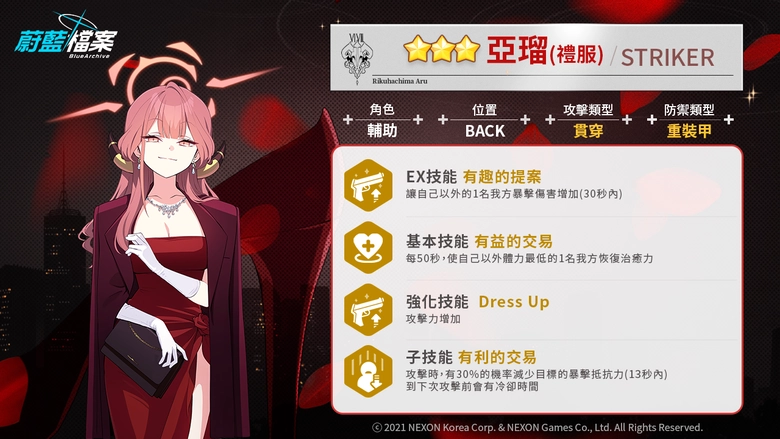 【攻略】《蔚藍檔案》亞瑠(禮服)&佳世子(禮服)角色攻略
