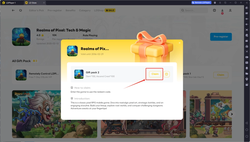 Realms of Pixel Redeem Codes for Free Gift Pack Rewards