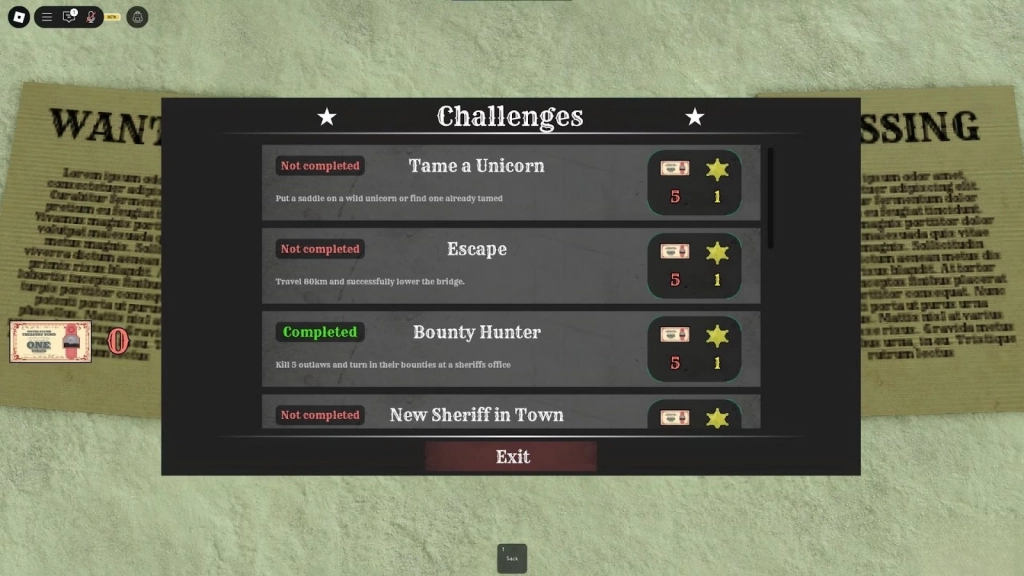 Complete In-Game Challenges