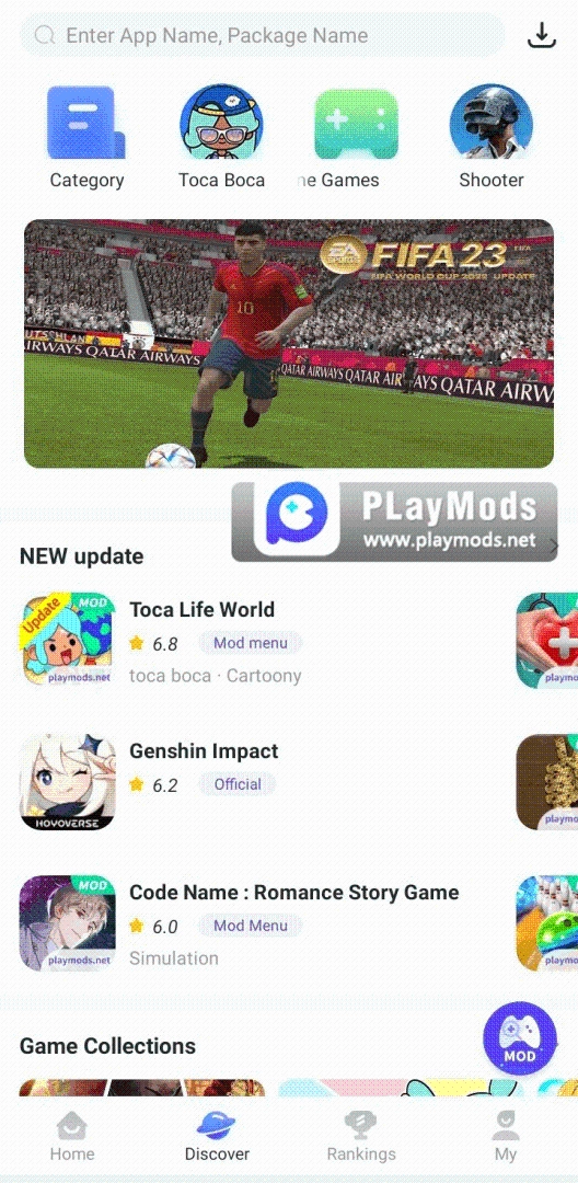 PlayMods: Lots of Available and Safe Mod Games