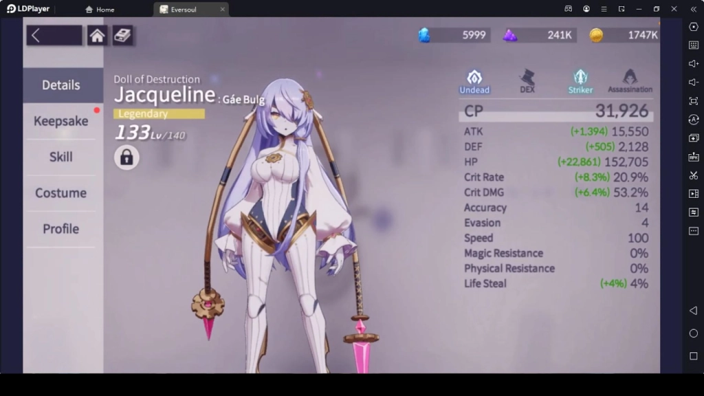 Eversoul Undead Characters: Jacqueline Eversoul Undead Characters: Jacqueline