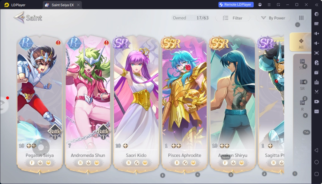 Character Selection and Team Setup