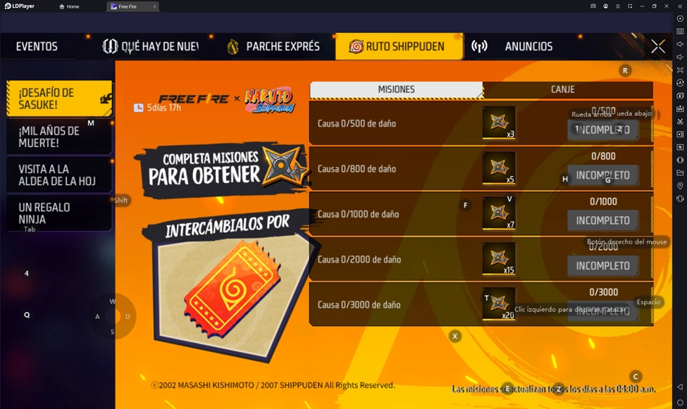 Free Fire x Naruto Shippuden: Todo lo que necesitas saber