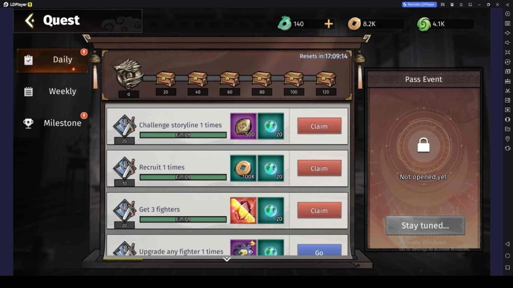 Complete all the Quests Complete all the Quests