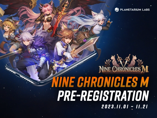 탈중앙 모바일 MMORPG '나인 크로니클 M' 글로벌 사전 예약 개시