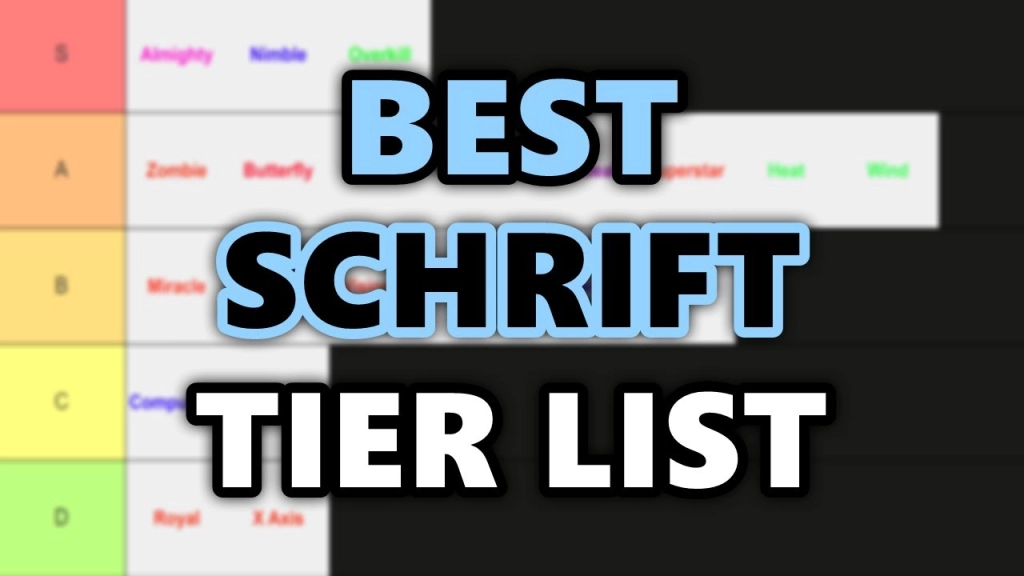 Type Soul Schrift Tier List