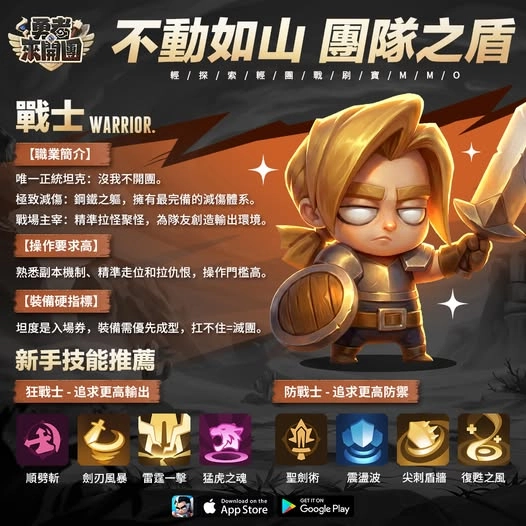 《勇者來開團》戰士職業