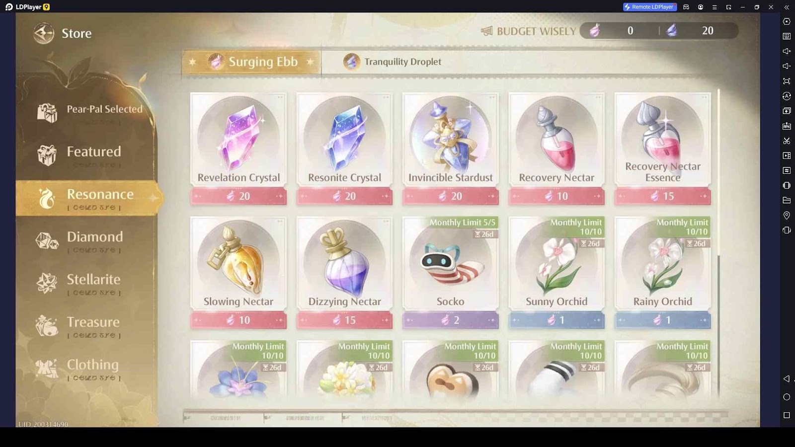 The Currencies in the Infinity Nikki Game