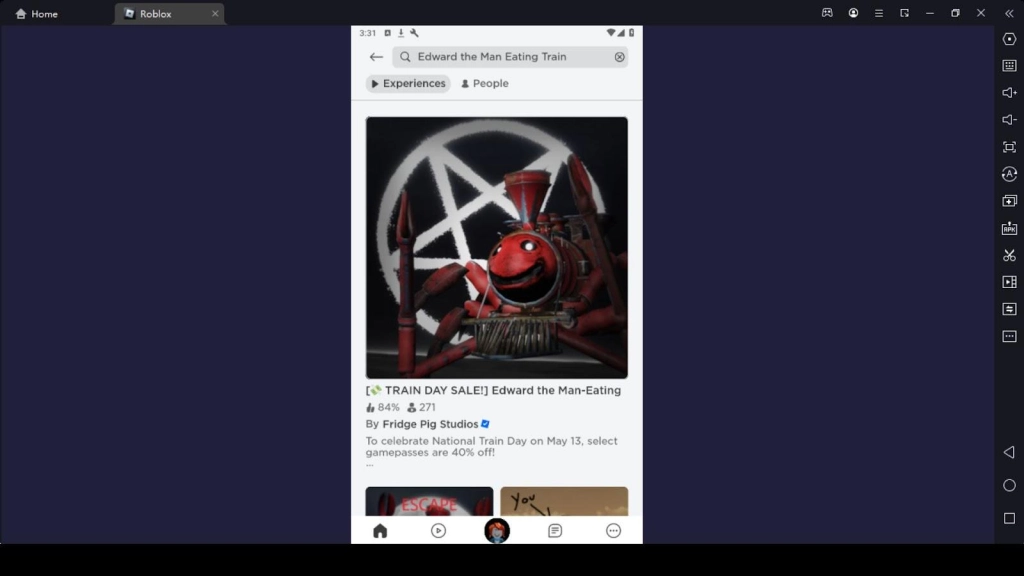 Playing Edward the Man Eating Train with LDPlayer