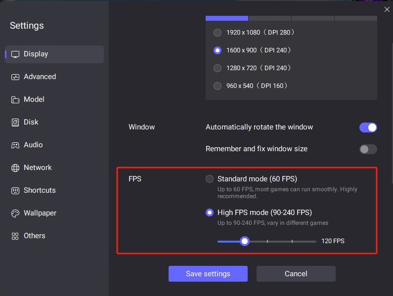Customize FPS