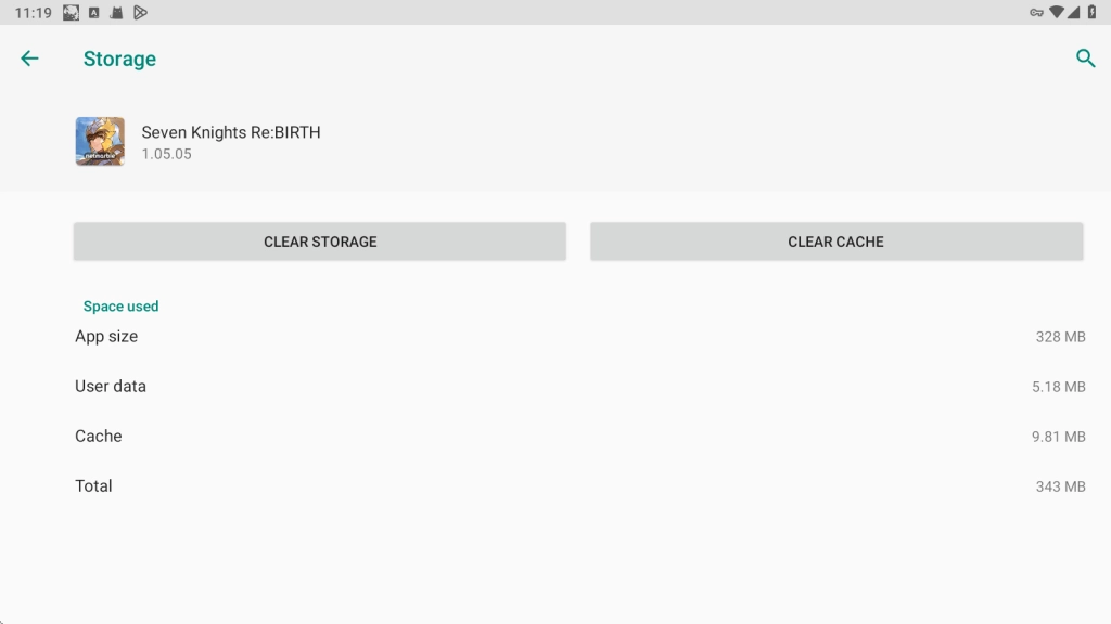 clear storage and cache