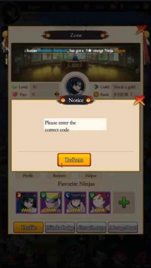 How to Redeem Codes in Nindo Sprint