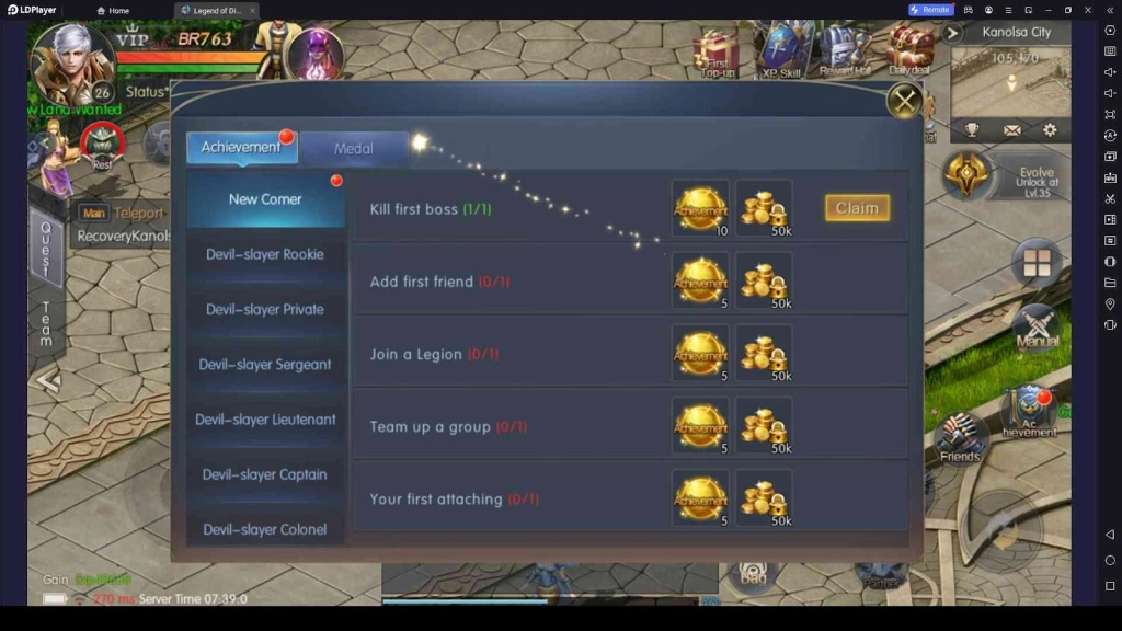 Legend of Dim Artemis Achievements Legend of Dim Artemis Achievements