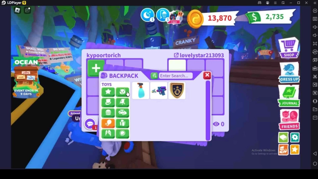 Trade Pets with Other Players 