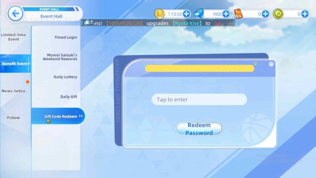 Kuroko's Basketball Street Rivals Codes - March 2026