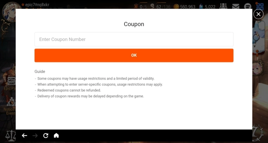 How to Redeem Codes in Epic Seven How to Redeem Codes in Epic Seven