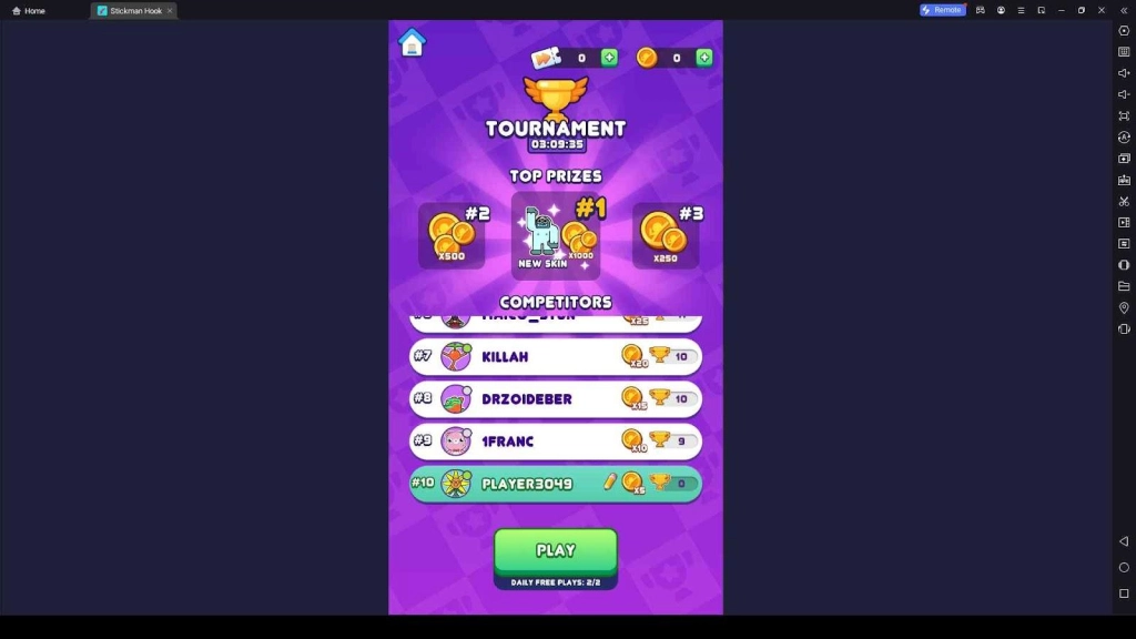 Play Tournaments for Top Prizes