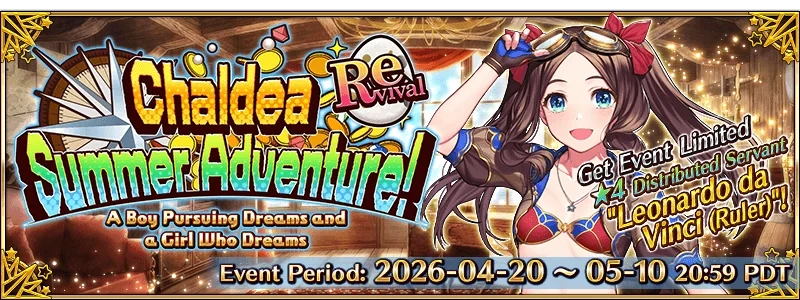 Chaldea Summer Adventure Event Schedule and How to Jump In