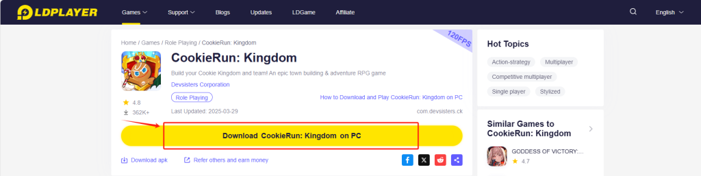 play cookie run: kingdom with stable 120 FPS