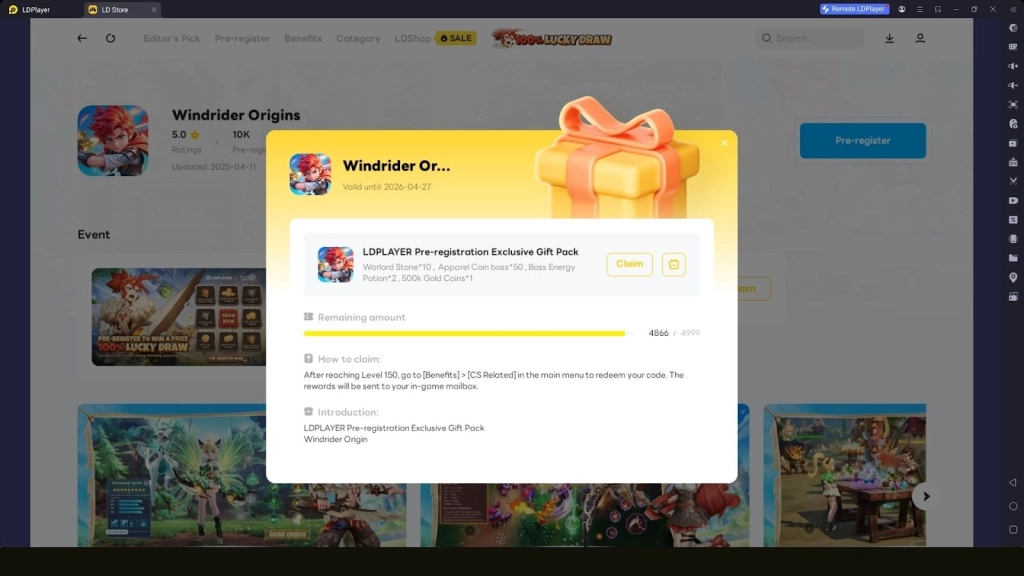 Redeeming Process for the Codes in Windrider Origins